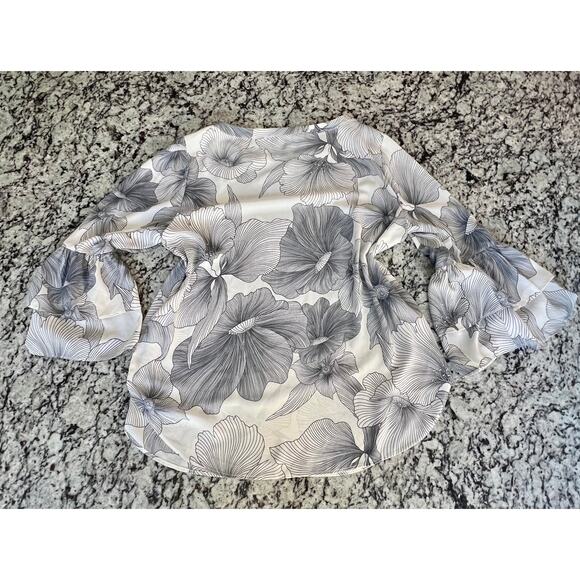 Ann Taylor LOFT top size L EUC bell ruffle sleeve - Picture 7 of 9